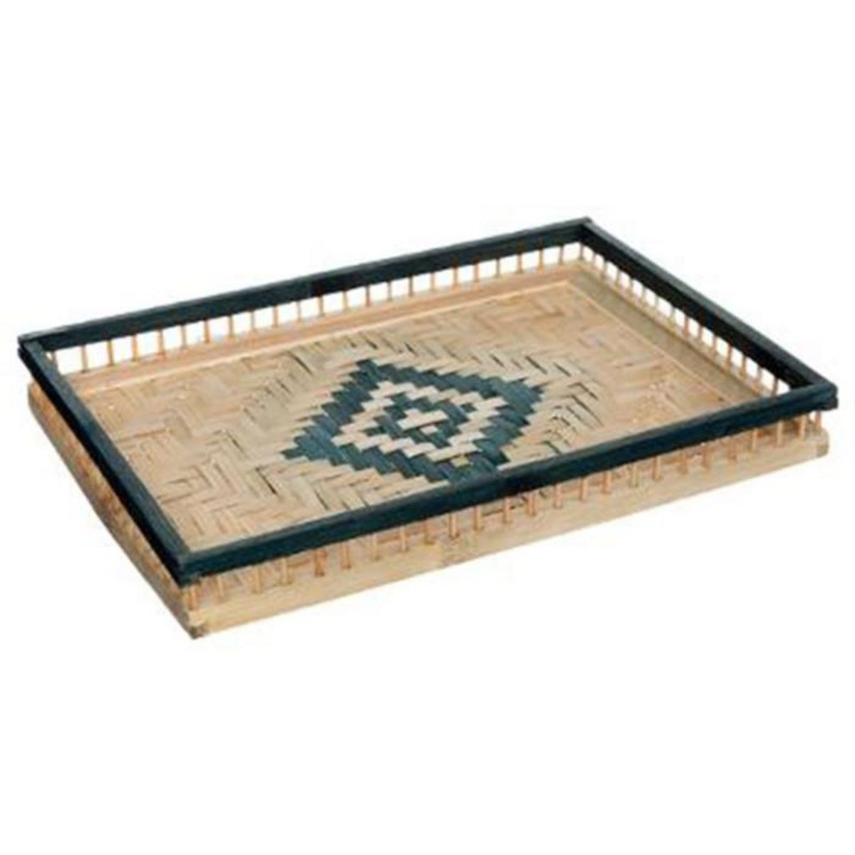 ATMOSPHERA Lot de 2 Plateaux en Bambou  Hacienda  40cm Naturel