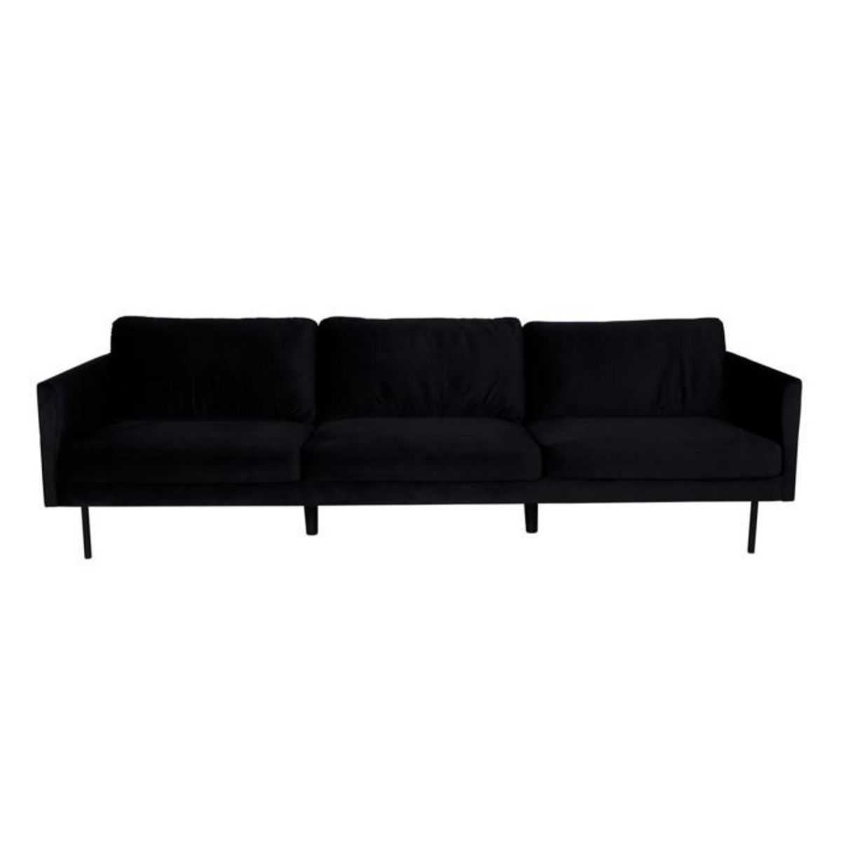 Paris Prix Canapé 3 Places en Velours  Zoom  260cm Noir