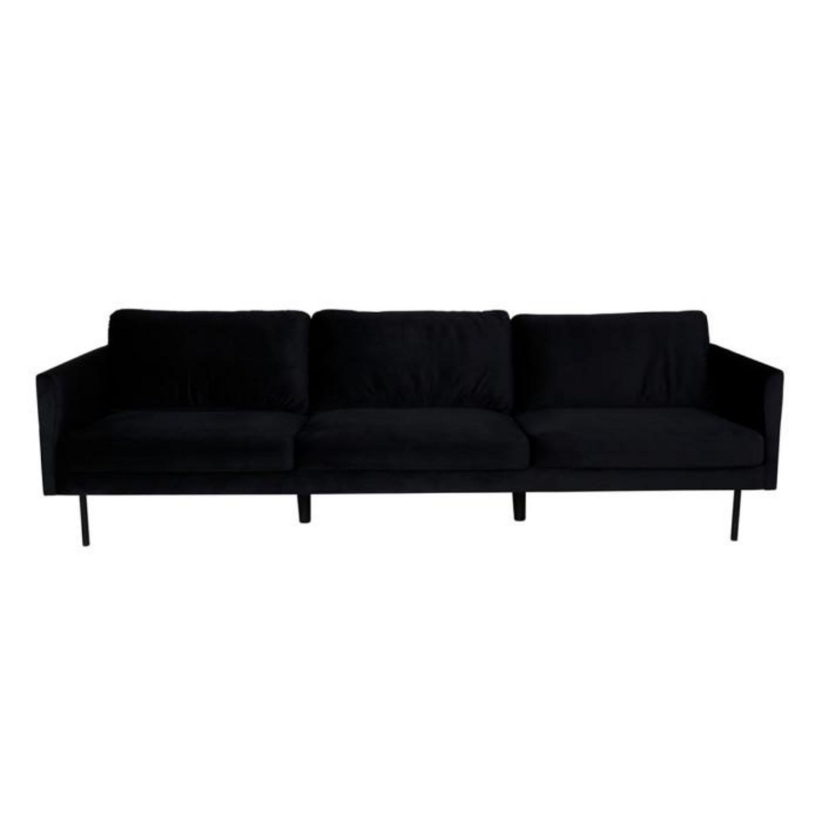 Paris Prix Canapé 3 Places en Velours  Zoom  260cm Noir