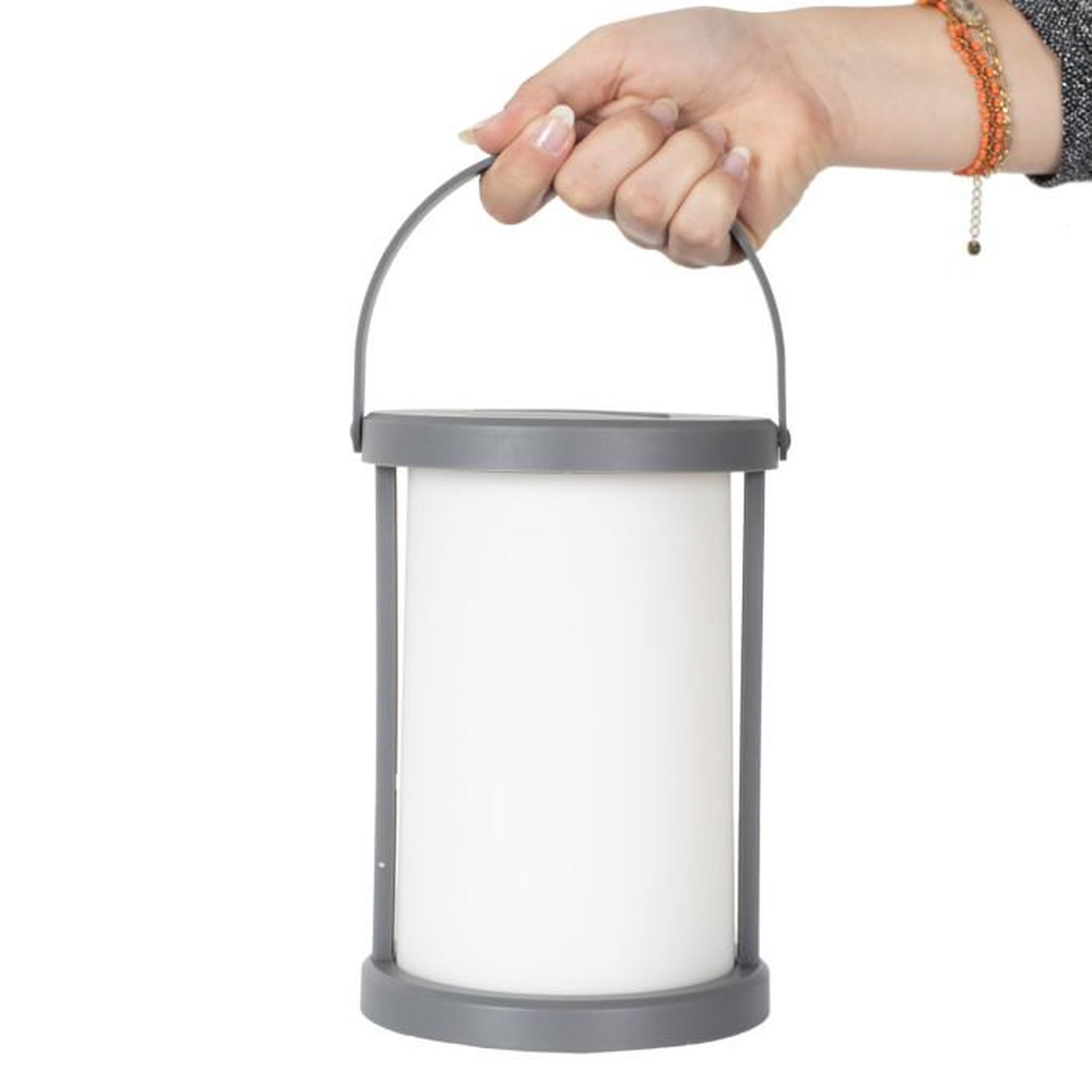 Voir la diapositive 4 : Paris Prix Lampe Solaire Extérieur  Clara  18cm Gris