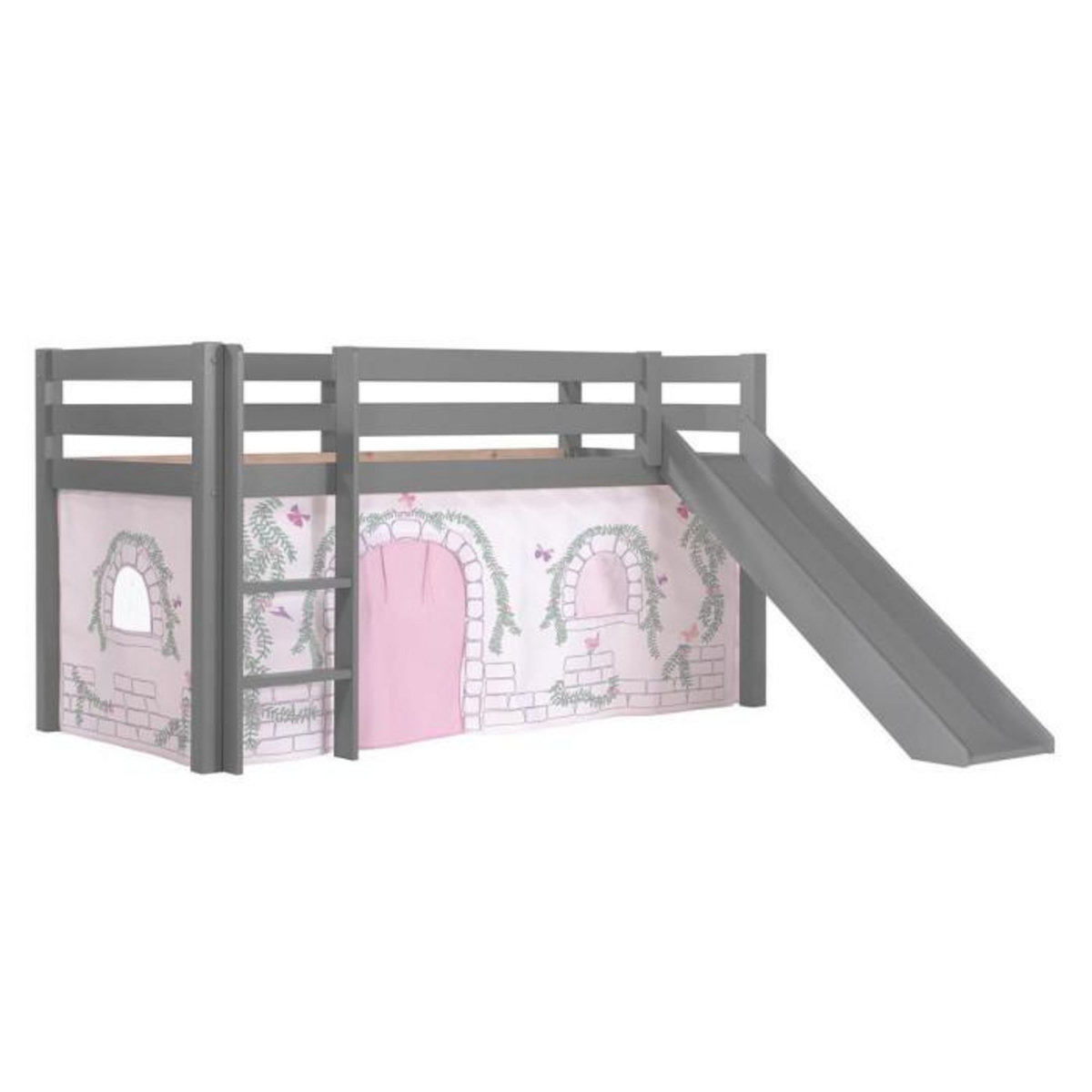 Paris Prix Pack - Lit Enfant Toboggan & Tente  Pino Birdy  Gris