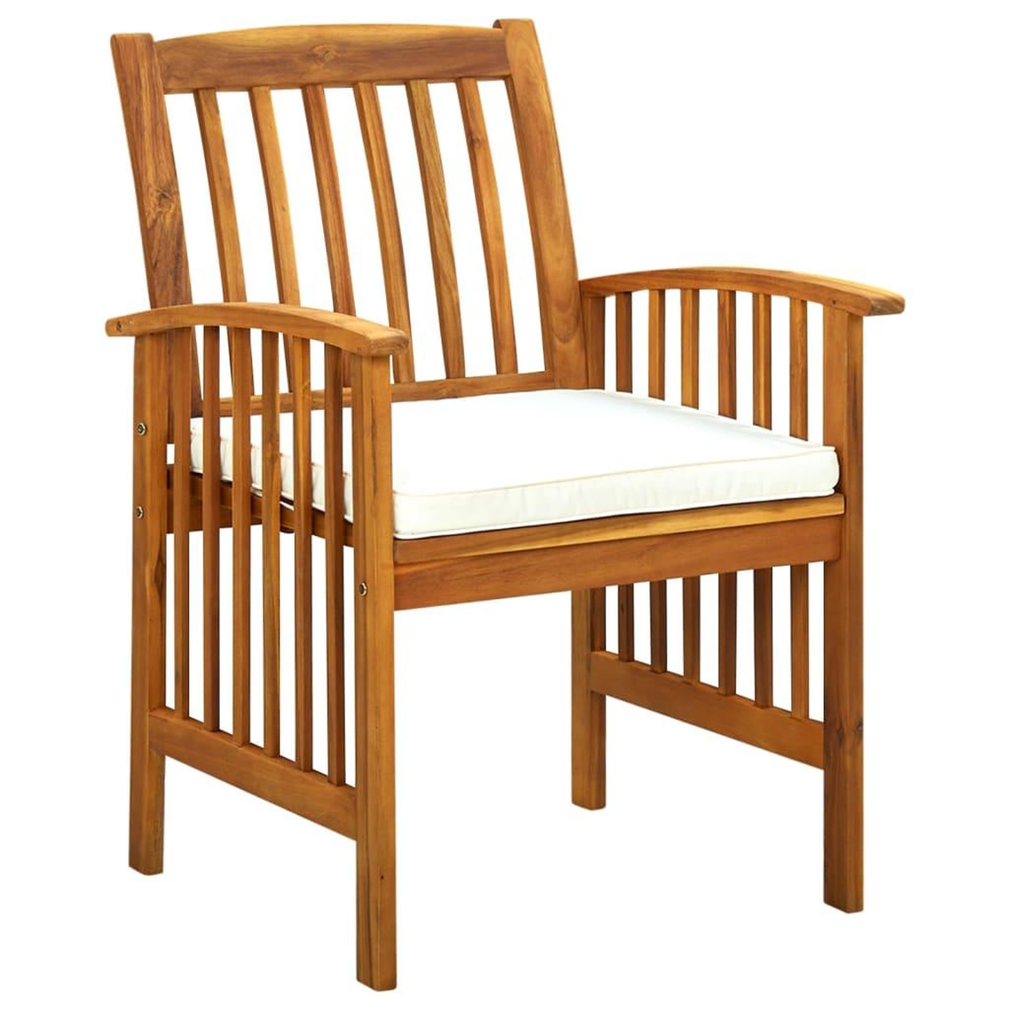 Voir la diapositive 5 : VIDAXL Ensemble a manger de jardin 5 pcs avec coussins Acacia solide