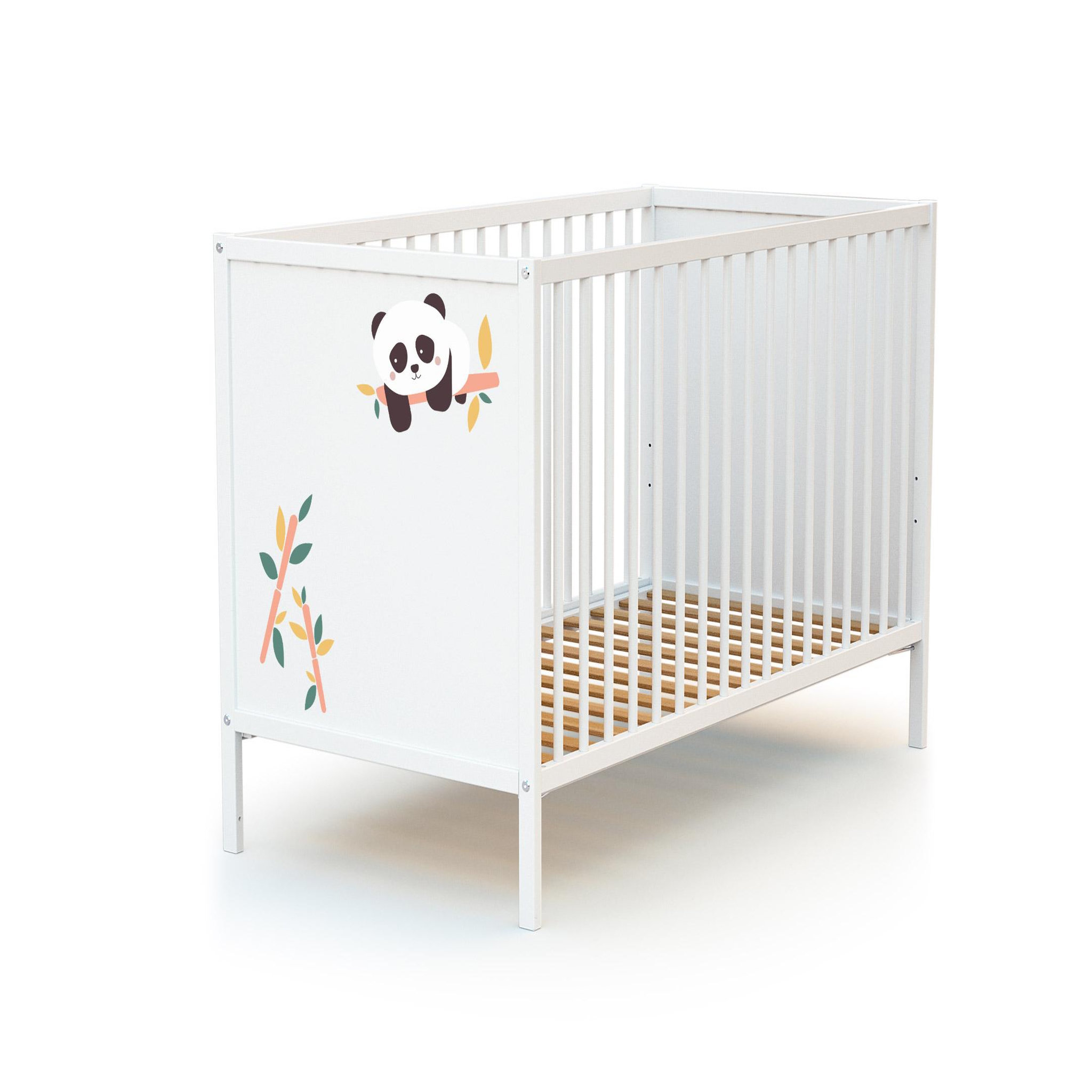 Voir la diapositive 3 : WEBABY Chambre bébé lit et commode à langer en bois ALBA
