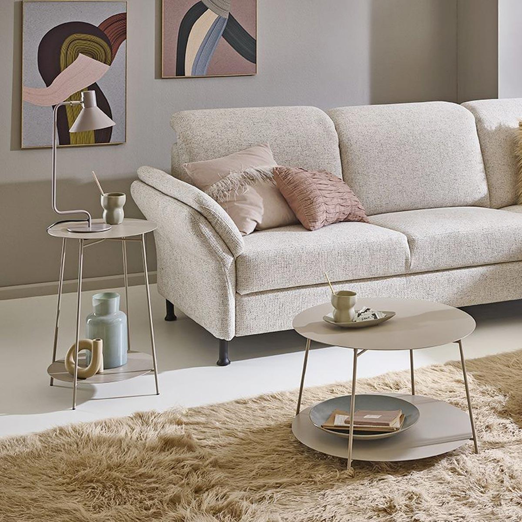 Voir la diapositive 3 : Paris Prix Table d'appoint en métal  conrad  60cm gris