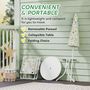 Voir la diapositive 5 : OUTSUNNY Ensemble salon de jardin enfant pliable 2 places 4 pièces motif vie de la savane blanc