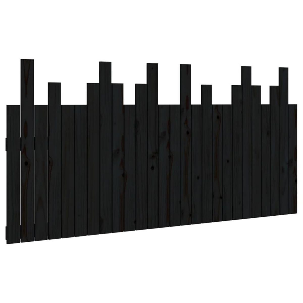 VIDAXL Tete de lit murale Noir 166x3x80 cm Bois massif de pin