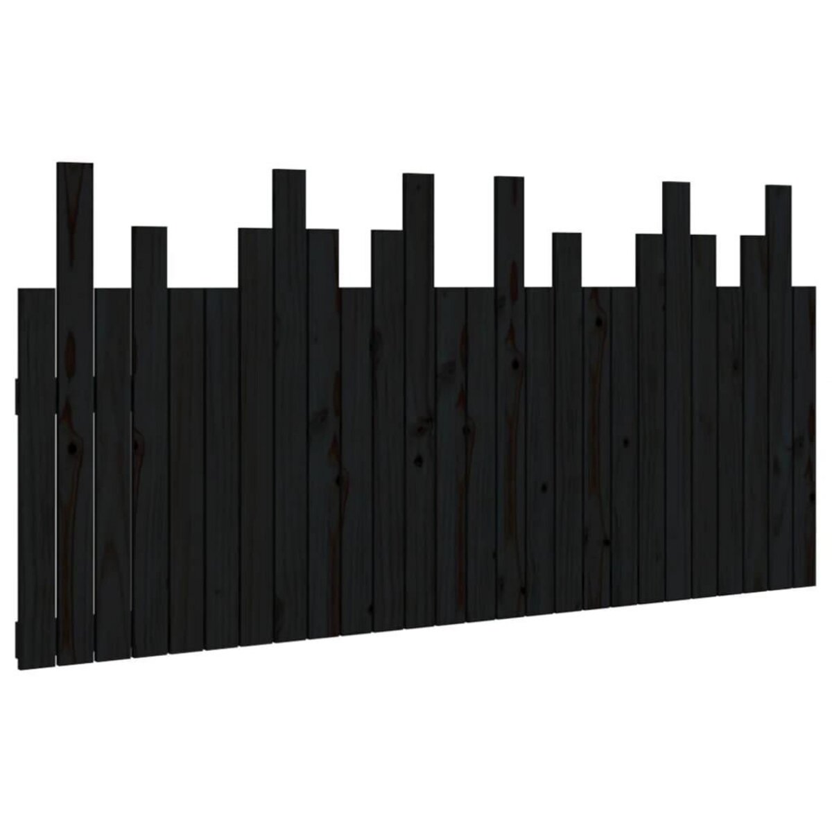 VIDAXL Tete de lit murale Noir 166x3x80 cm Bois massif de pin