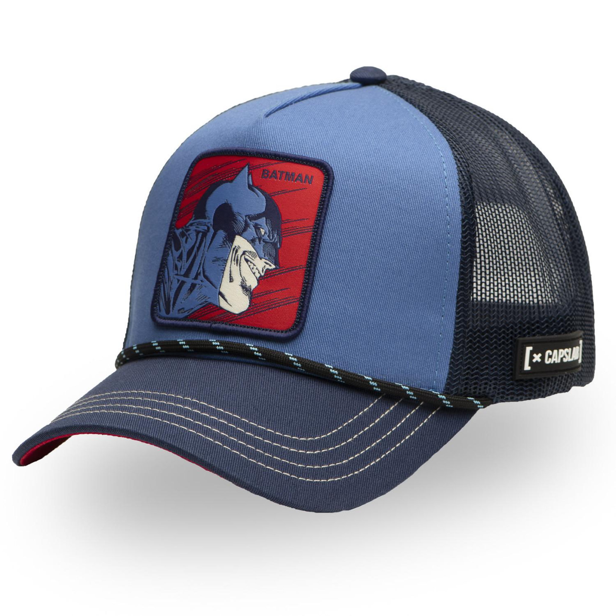 Voir la diapositive 1 : CAPSLAB Casquette trucker avec filet en sergé de coton DC Comics Bruce