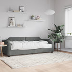 VIDAXL Lit de jour avec matelas gris fonce 80x200 cm tissu