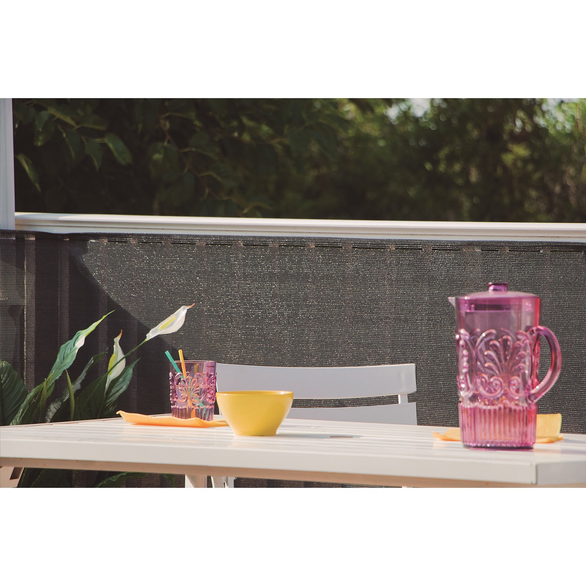 Voir la diapositive 1 : Brise vue gris anthracite 1 x 10 m 