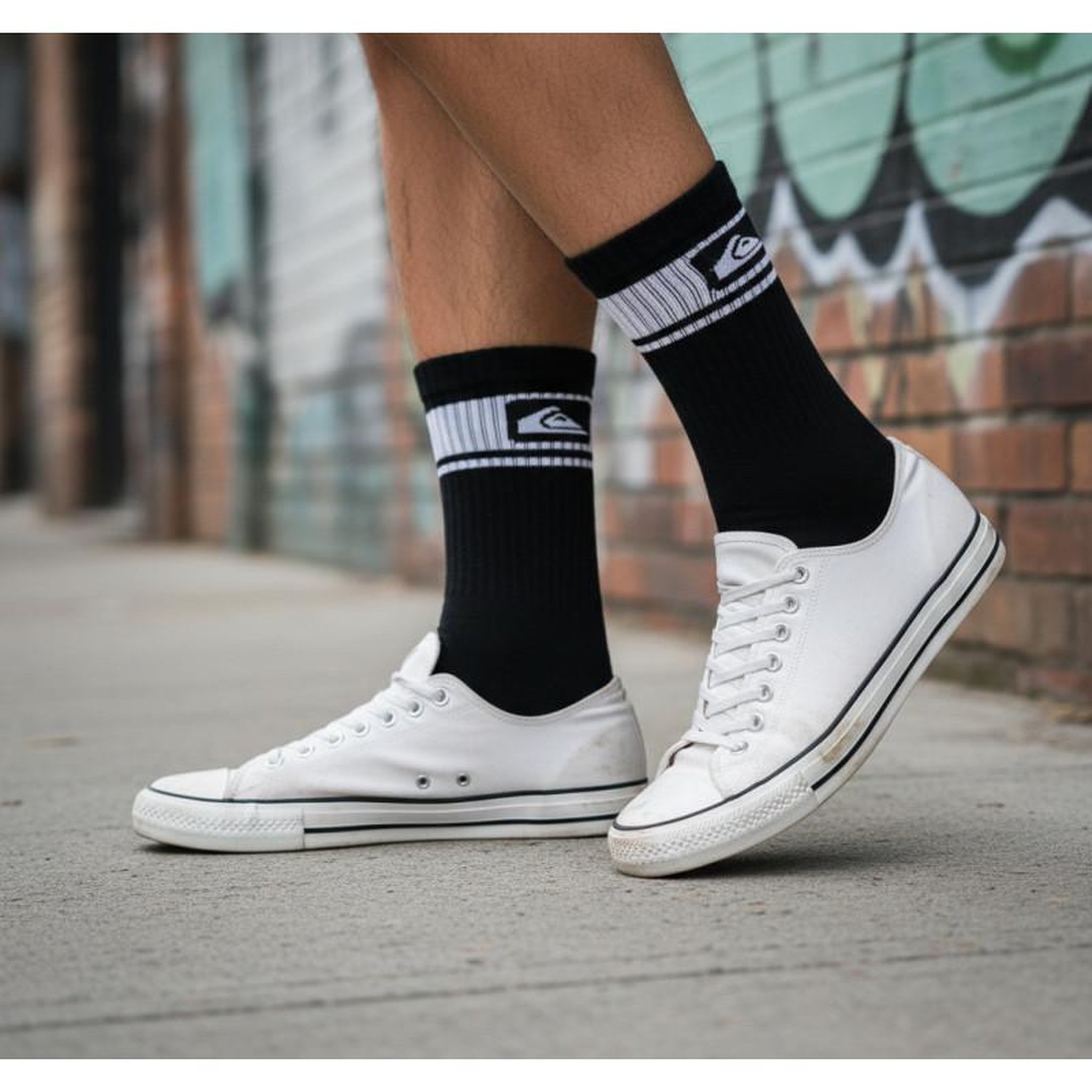 Voir la diapositive 2 : QUIKSILVER Quiksilver Pack de Chaussettes Homme Crew – Lot 6 Paires Regular Lifestyle