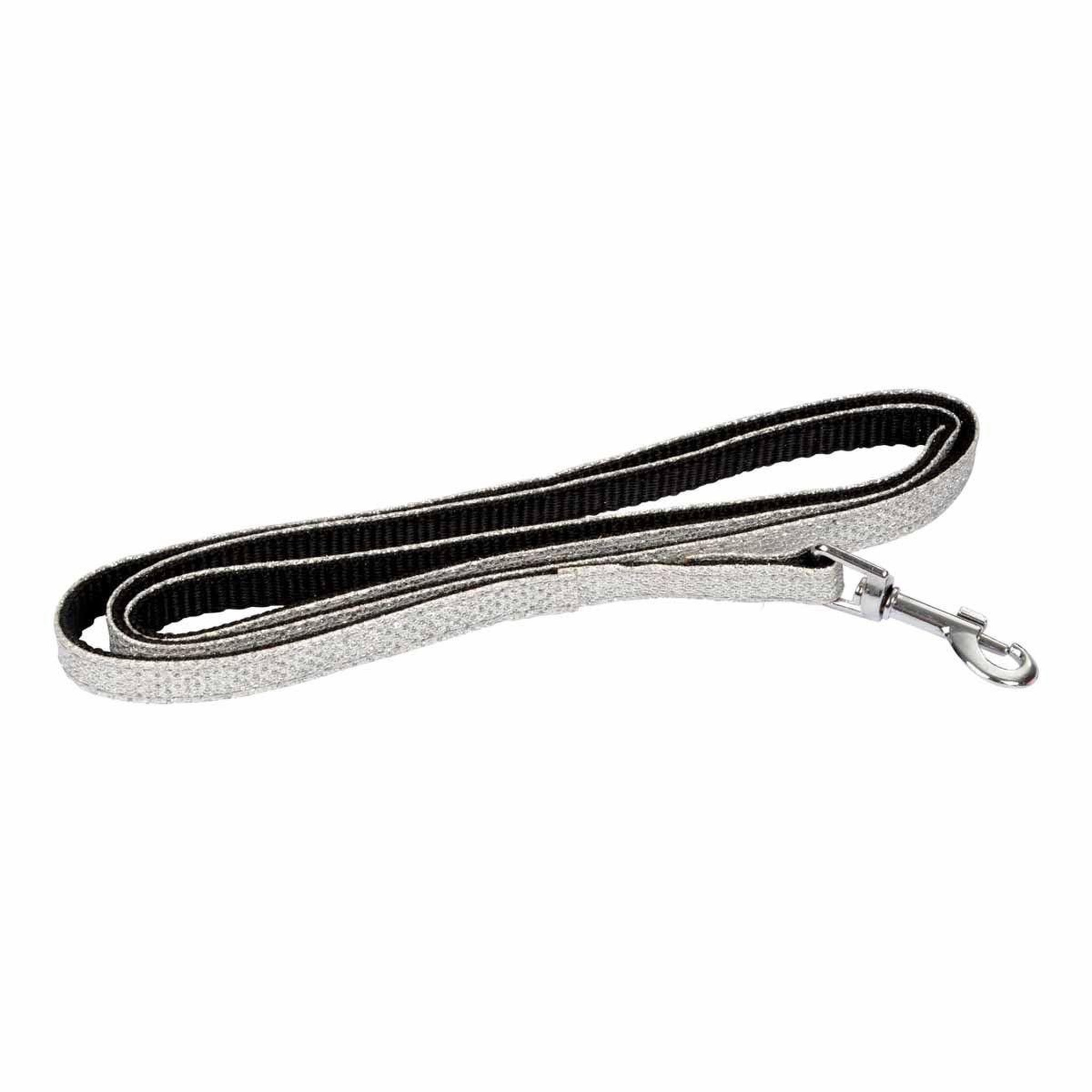 Voir la diapositive 2 : HOMEA Laisse pour chat  glitter  100cm argent