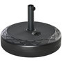 Voir la diapositive 1 : OUTSUNNY Pied de parasol rond à lester dia. 55 cm contour motif graphique métal HDPE noir