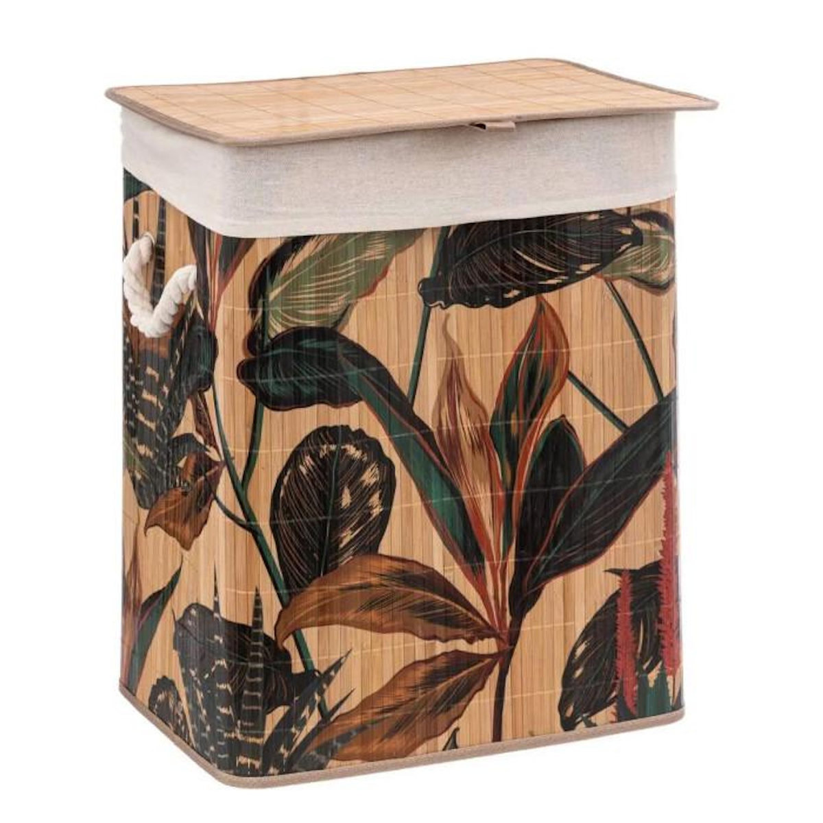 FIVE Panier à Linge en Bambou  Palawan  50L Multicolore