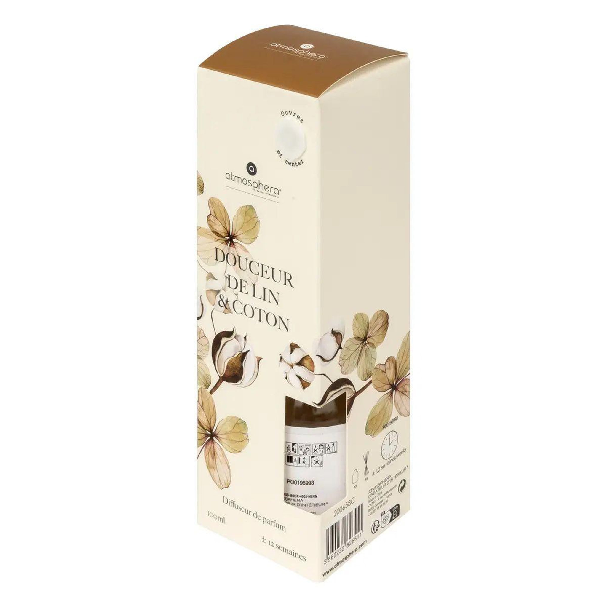 Voir la diapositive 2 : ATMOSPHERA Diffuseur de parfum  oudy  100ml douceur de lin