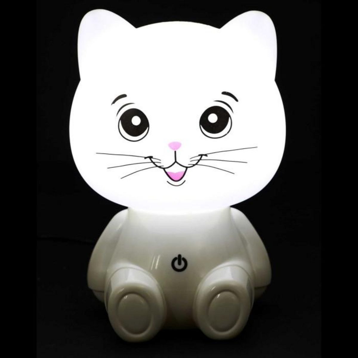 Paris Prix Veilleuse Enfant à LED  Chat  17cm Blanc