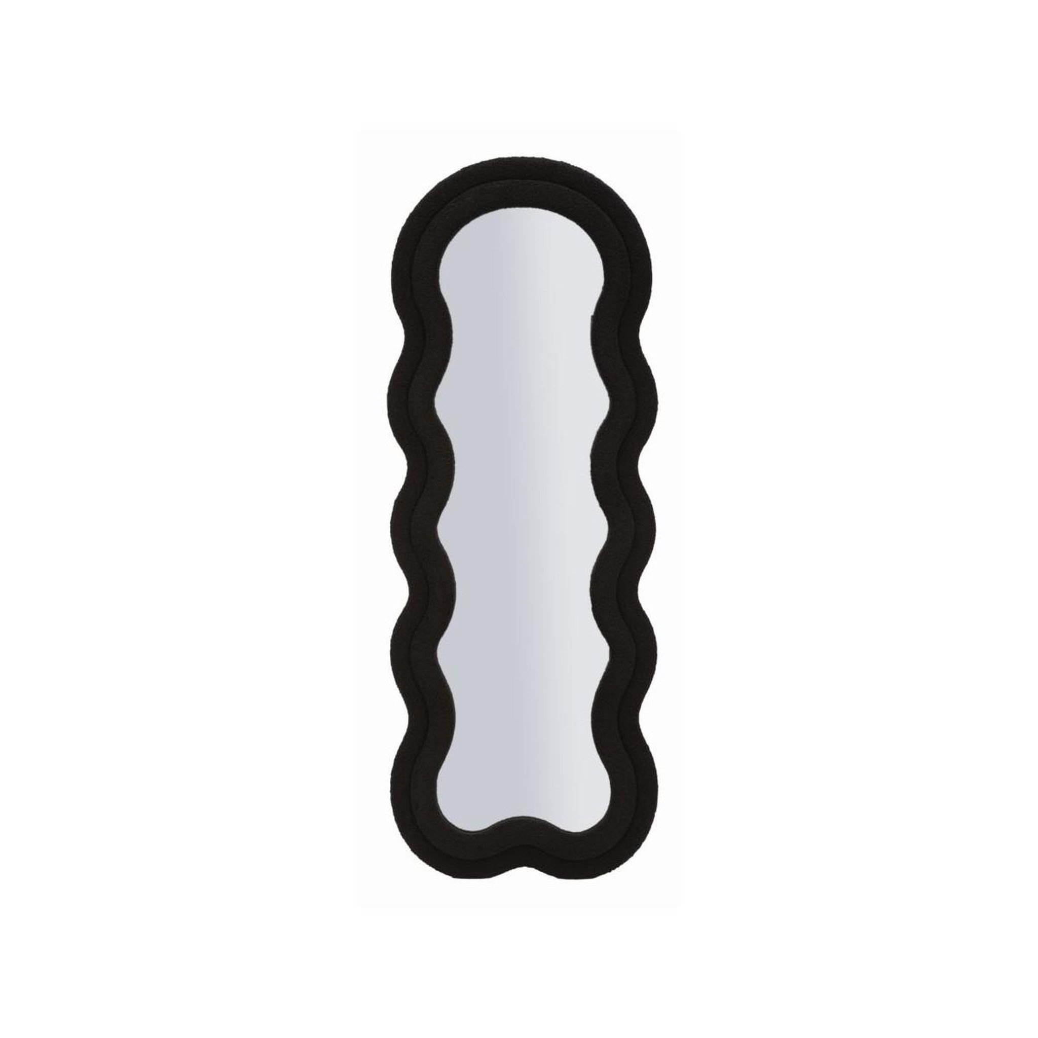 Paris Prix Miroir Mural en Tissu Bouclé  Teddy  160cm Noir
