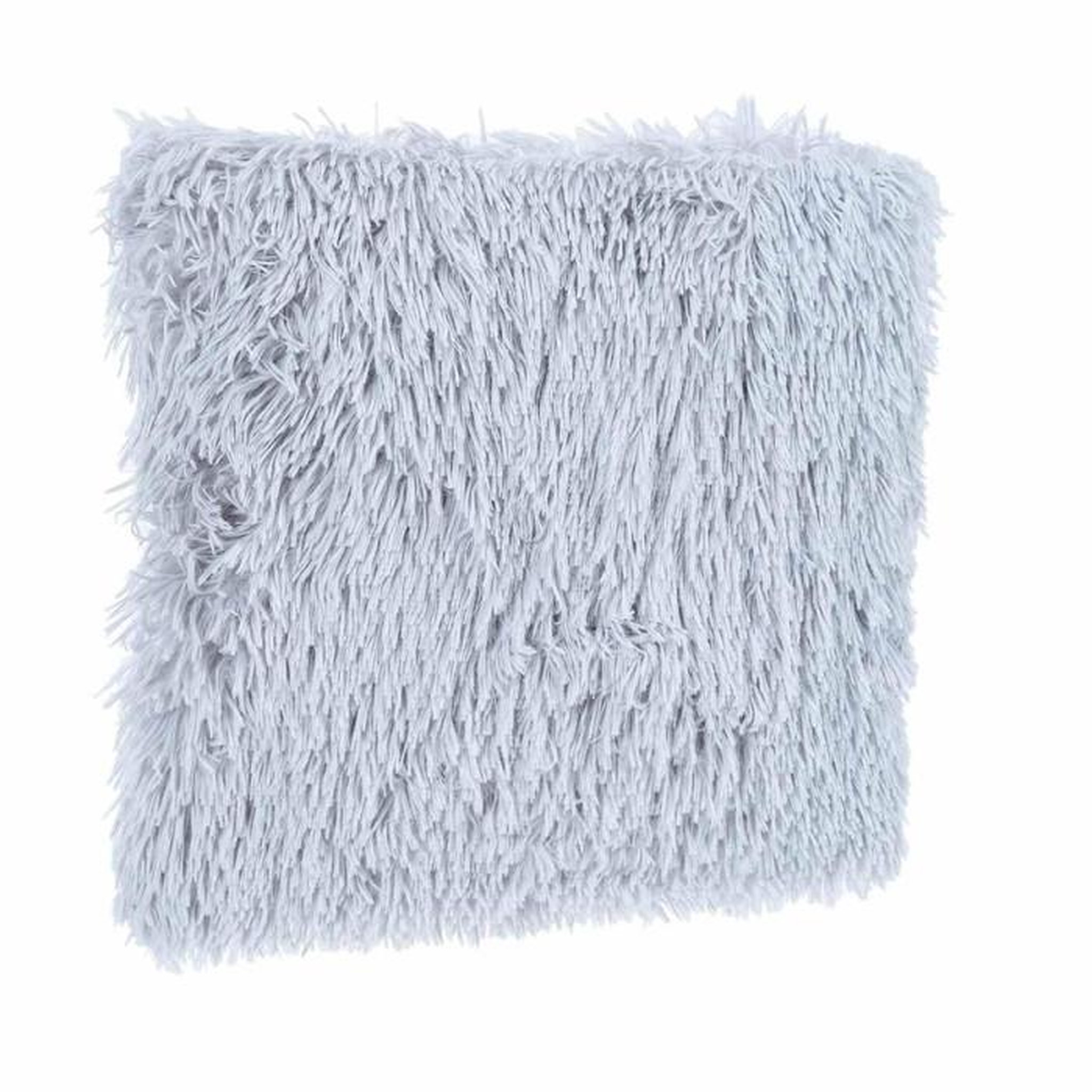 Voir la diapositive 2 : ATMOSPHERA Coussin Imitation Fourrure  Long  45x45cm Gris