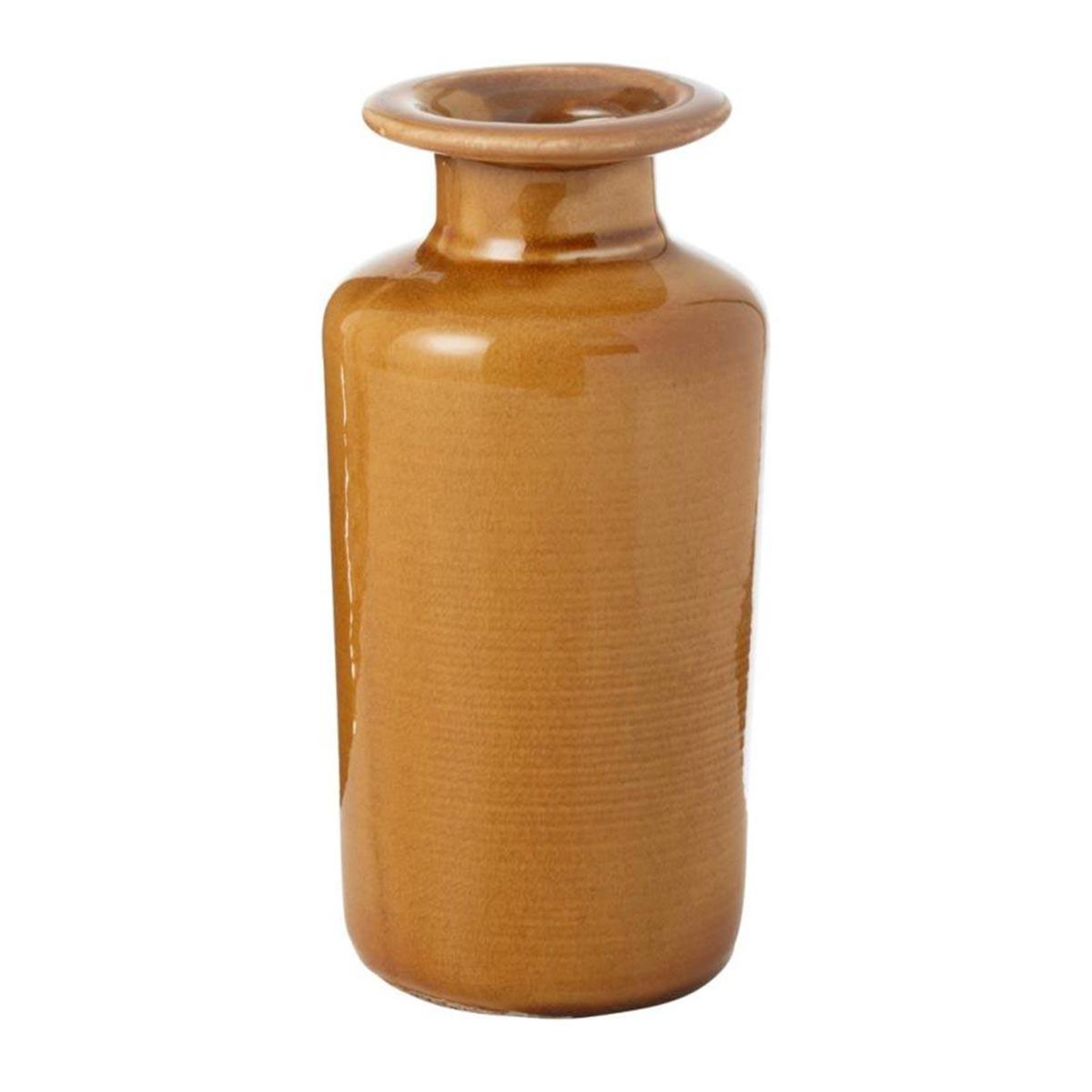 J-LINE Vase déco en porcelaine  nova  24cm moutarde