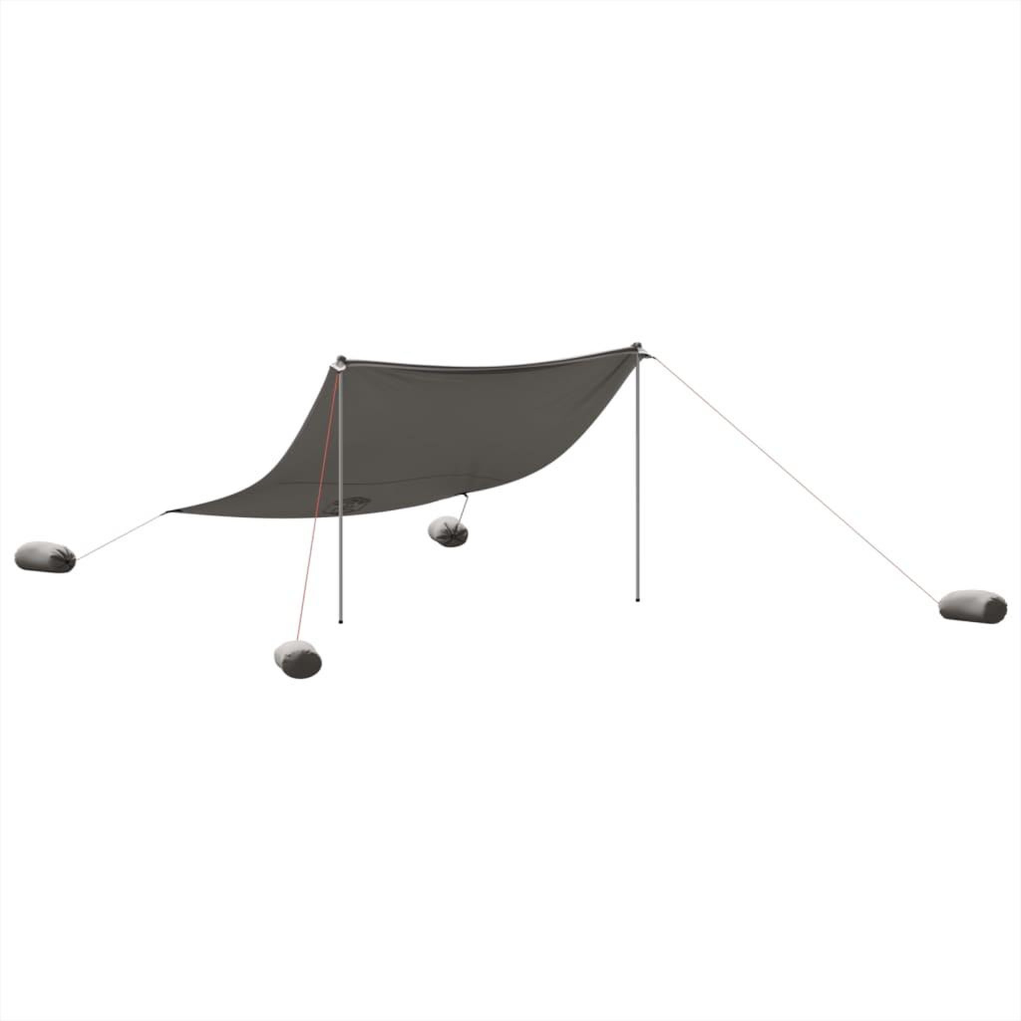 Voir la diapositive 2 : VIDAXL Auvent de plage avec ancres de sable gris 304x300 cm