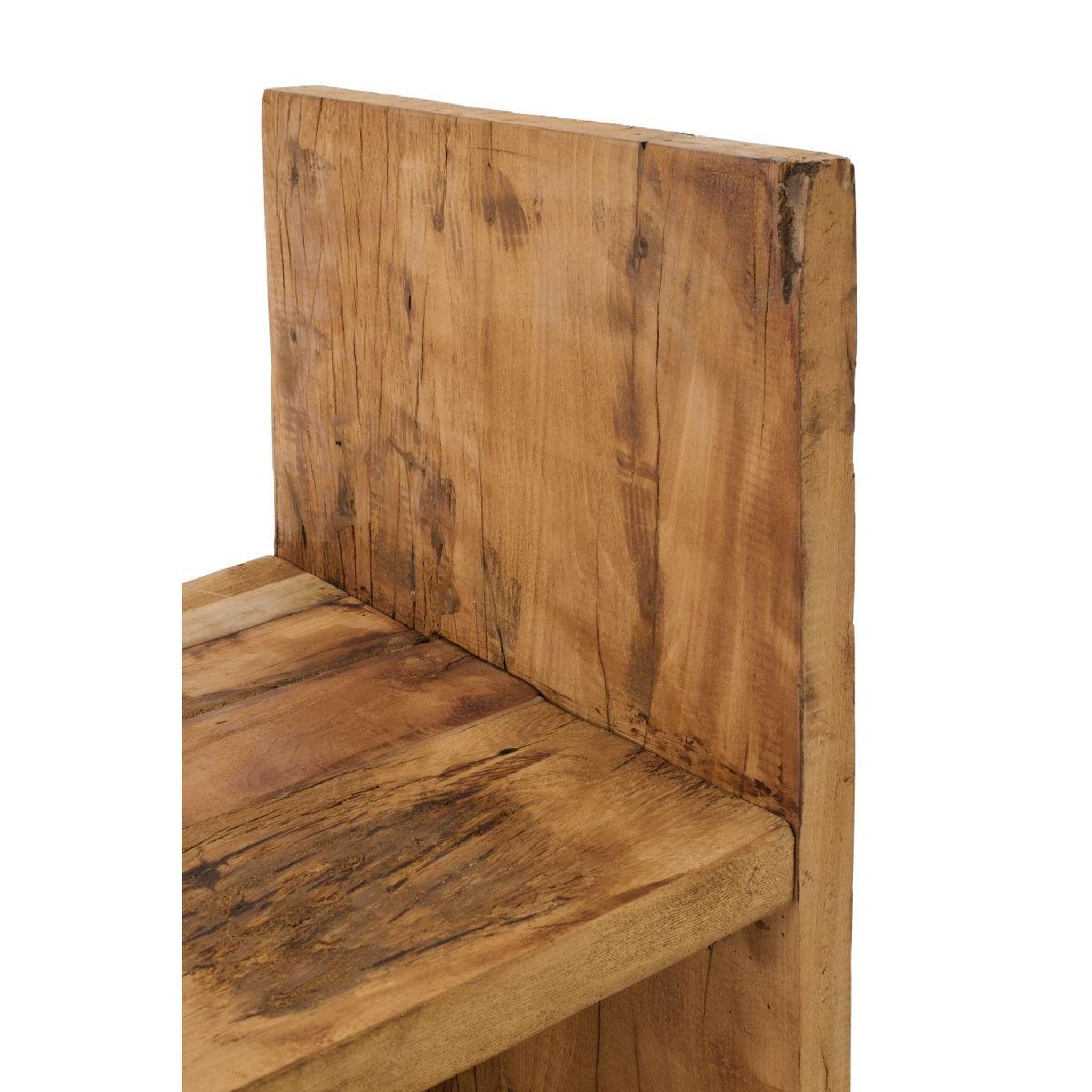 Voir la diapositive 6 : J-LINE Étagère 4 niveaux en bois  hugo  160cm naturel