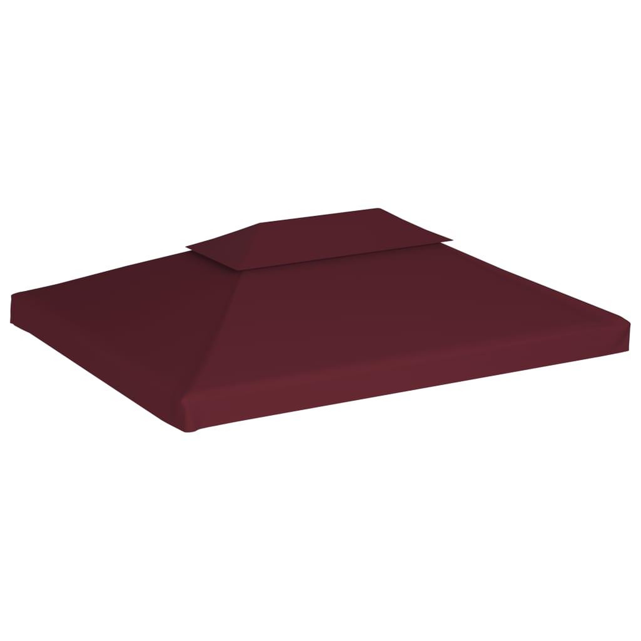 Voir la diapositive 2 : VIDAXL Toile de toit de belvedere 2 niveaux 310 g/m^2 4x3 m bordeaux