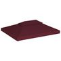 Voir la diapositive 2 : VIDAXL Toile de toit de belvedere 2 niveaux 310 g/m^2 4x3 m bordeaux