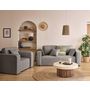 Voir la diapositive 2 : BEST MOBILIER Topaze - canapé droit 2 places - en tissu bouclette