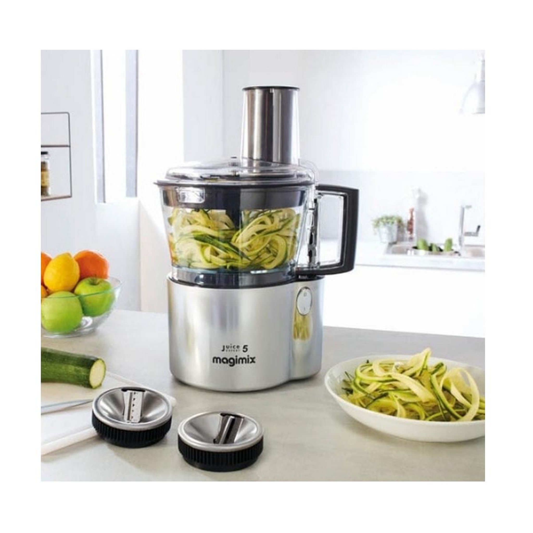 Voir la diapositive 3 : MAGIMIX Centrifugeuse 450w inox/noir - 18093f