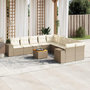Voir la diapositive 1 : VIDAXL Salon de jardin 11 pcs avec coussins beige resine tressee