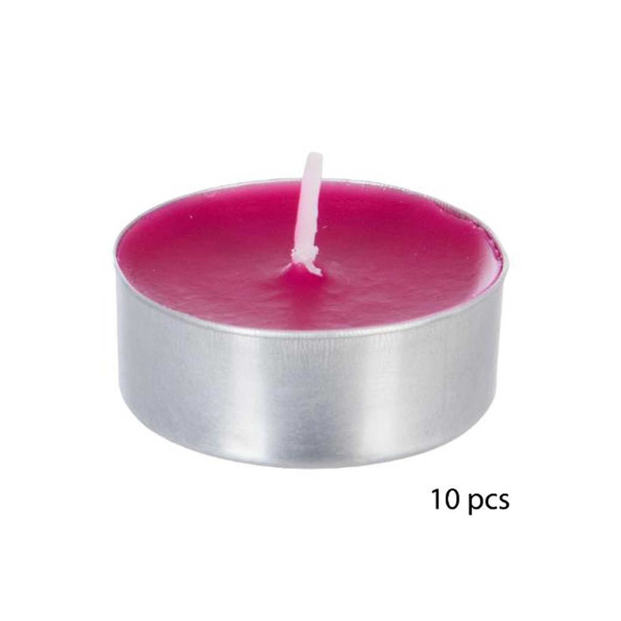 Voir la diapositive 2 : COMPTOIR DE LA BOUGIE Lot de 10 bougies chauffe-plat parfumées 3,7cm framboise