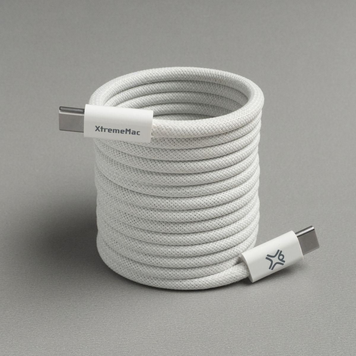 XTREMEMAC Câble USB C 2M blanc magnetique 60W