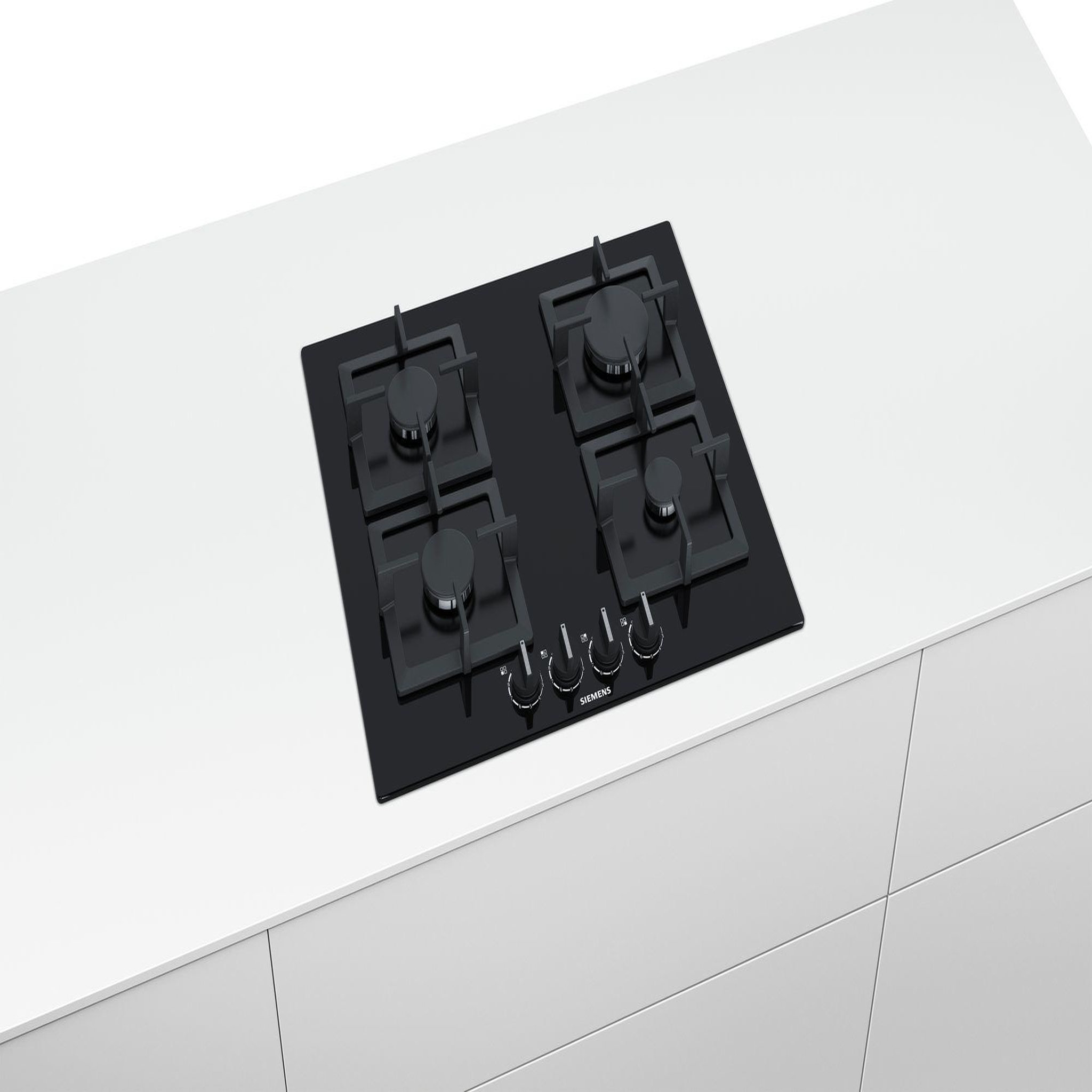 Voir la diapositive 3 : Siemens Table verre gaz 60cm noir fleur de plan - EP6A6PB20