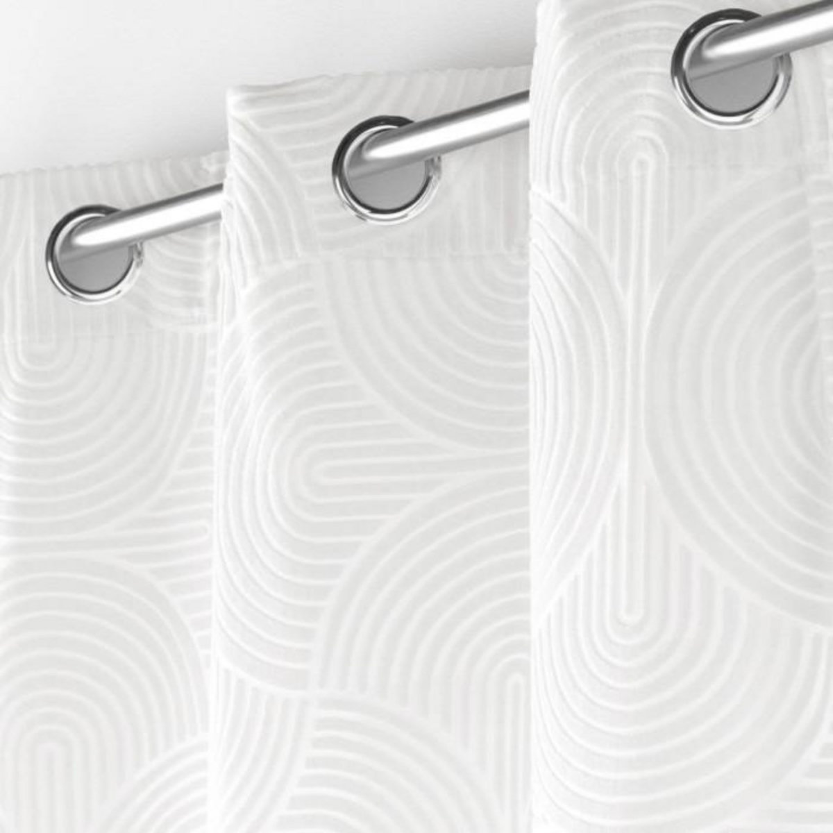 Paris Prix Rideau à Œillets en Velours  Eva  135x260cm Blanc