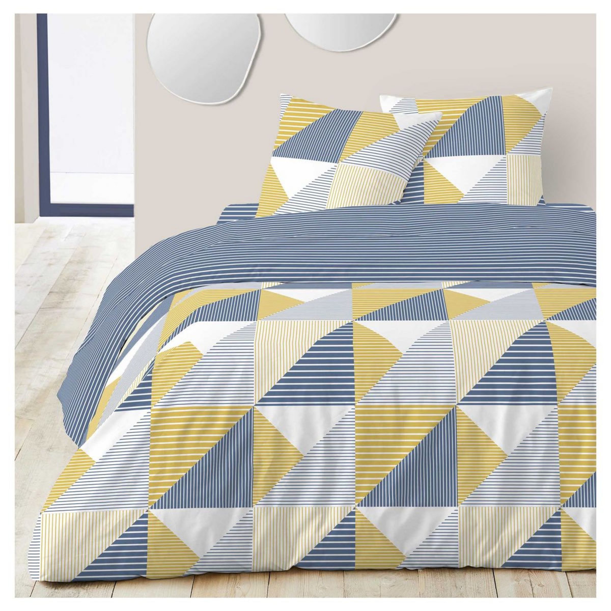 Parure housse de couette en polycoton KALICO 