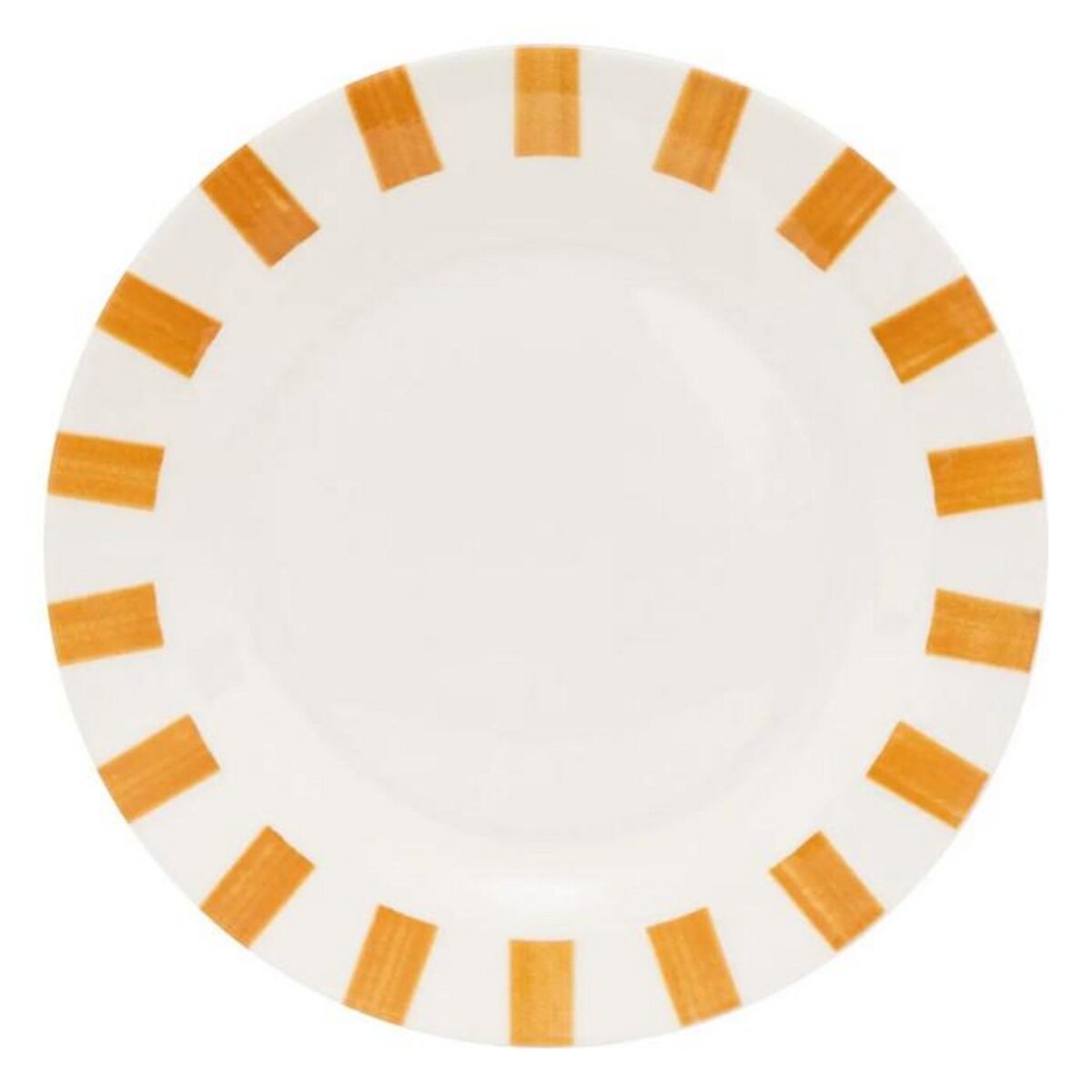 SECRET DE GOURMET Lot de 6 Assiettes à Dessert  Cheri  19cm Ocre