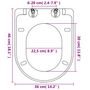 Voir la diapositive 6 : VIDAXL Abattant WC avec frein de chute 2 pcs Plastique Blanc