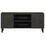Voir la diapositive 3 : VIDAXL Meuble TV noir 105x33x46 cm bois massif de manguier