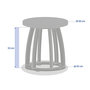 Voir la diapositive 3 : HESPERIDE Table de jardin d'appoint ronde en bois et béton LEMINDO - Marron