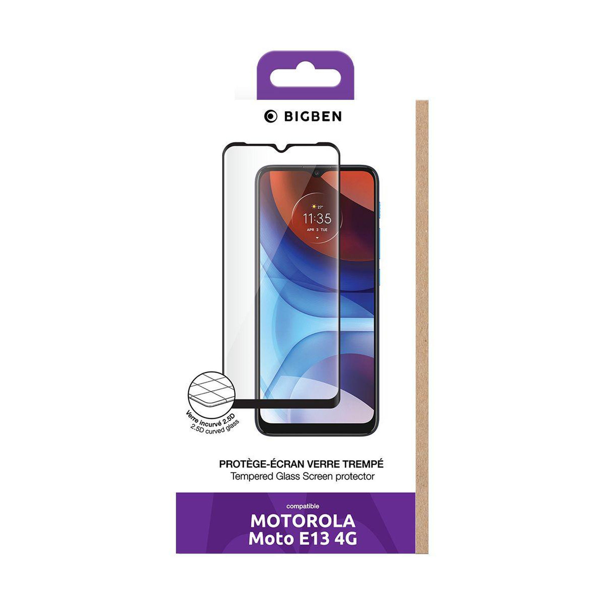 Voir la diapositive 2 : Bigben Connected Protège écran motorola e13 4g black