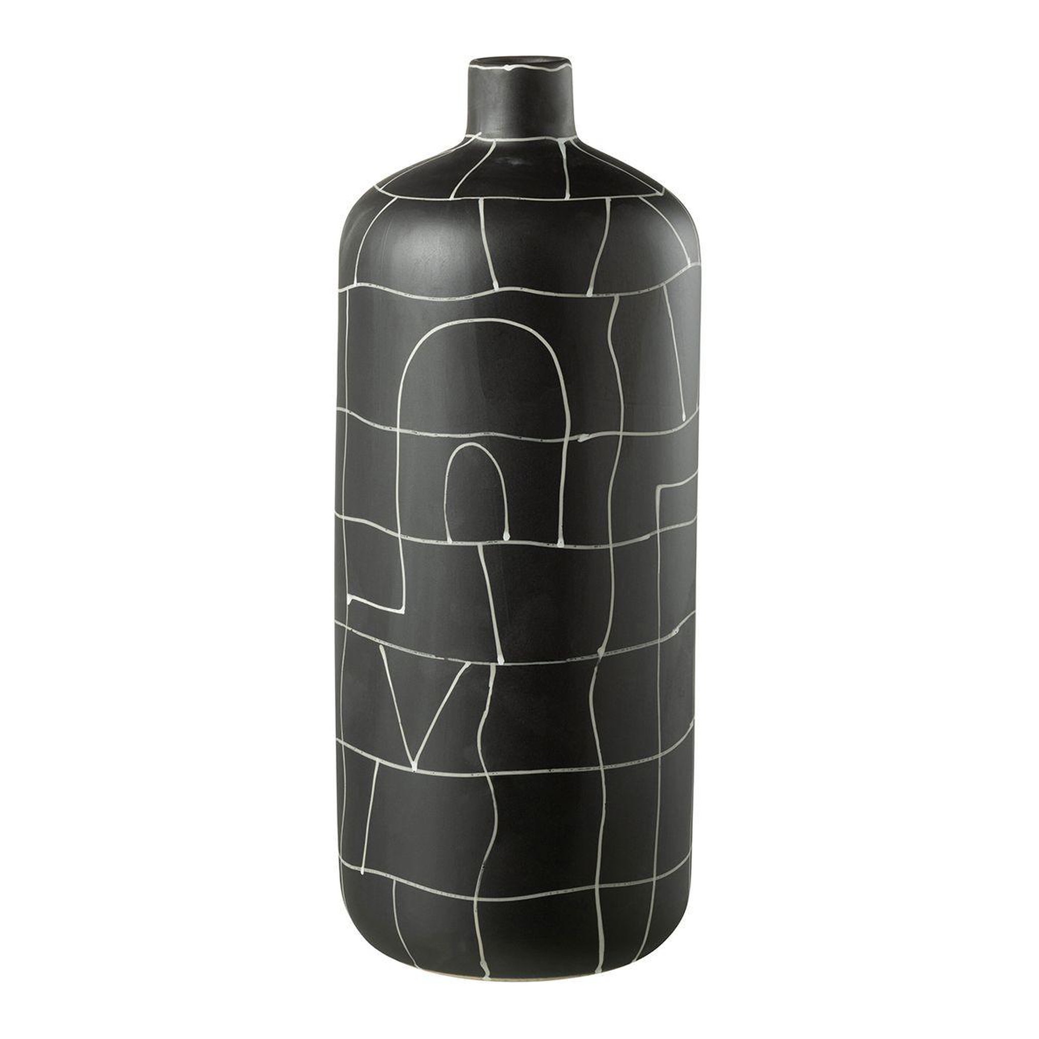 Voir la diapositive 1 : J-LINE Vase bouteille en céramique  japan  50cm noir