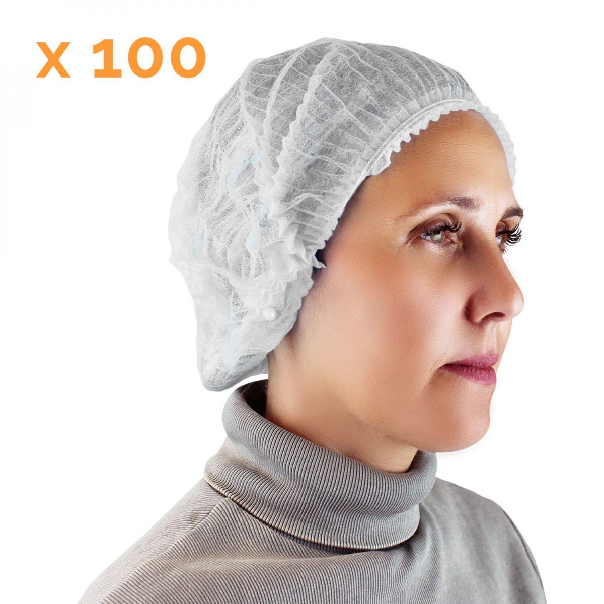 VIVEZEN Lot de 100 charlottes jetables