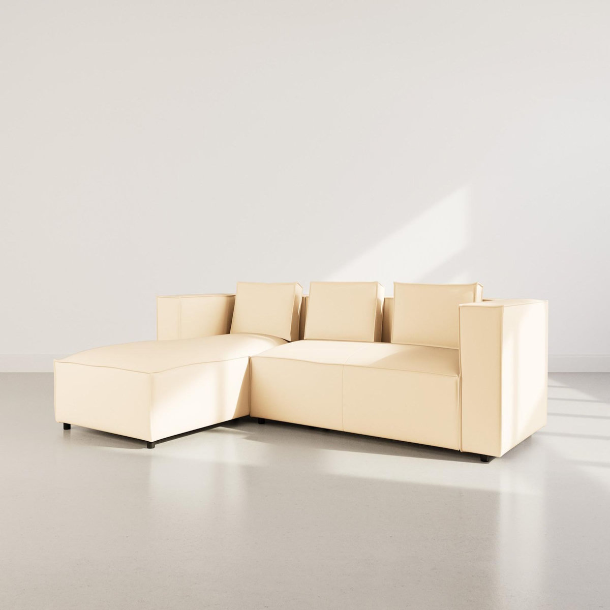 LISA DESIGN Stella - canapé d'angle gauche 4 places en simili