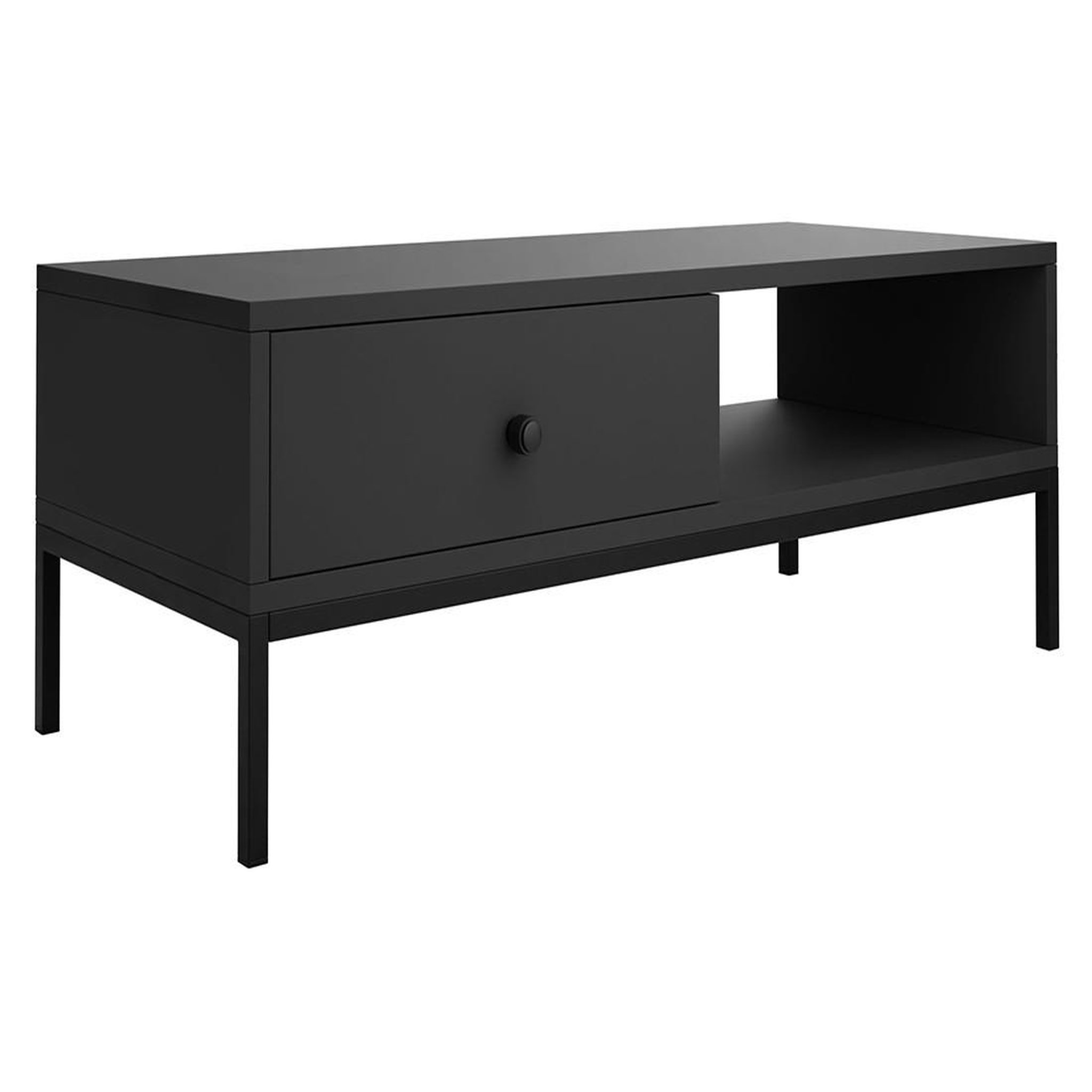 Voir la diapositive 1 : BEST MOBILIER Filipo - table basse - 1 tiroir et 1 niche - 90 cm