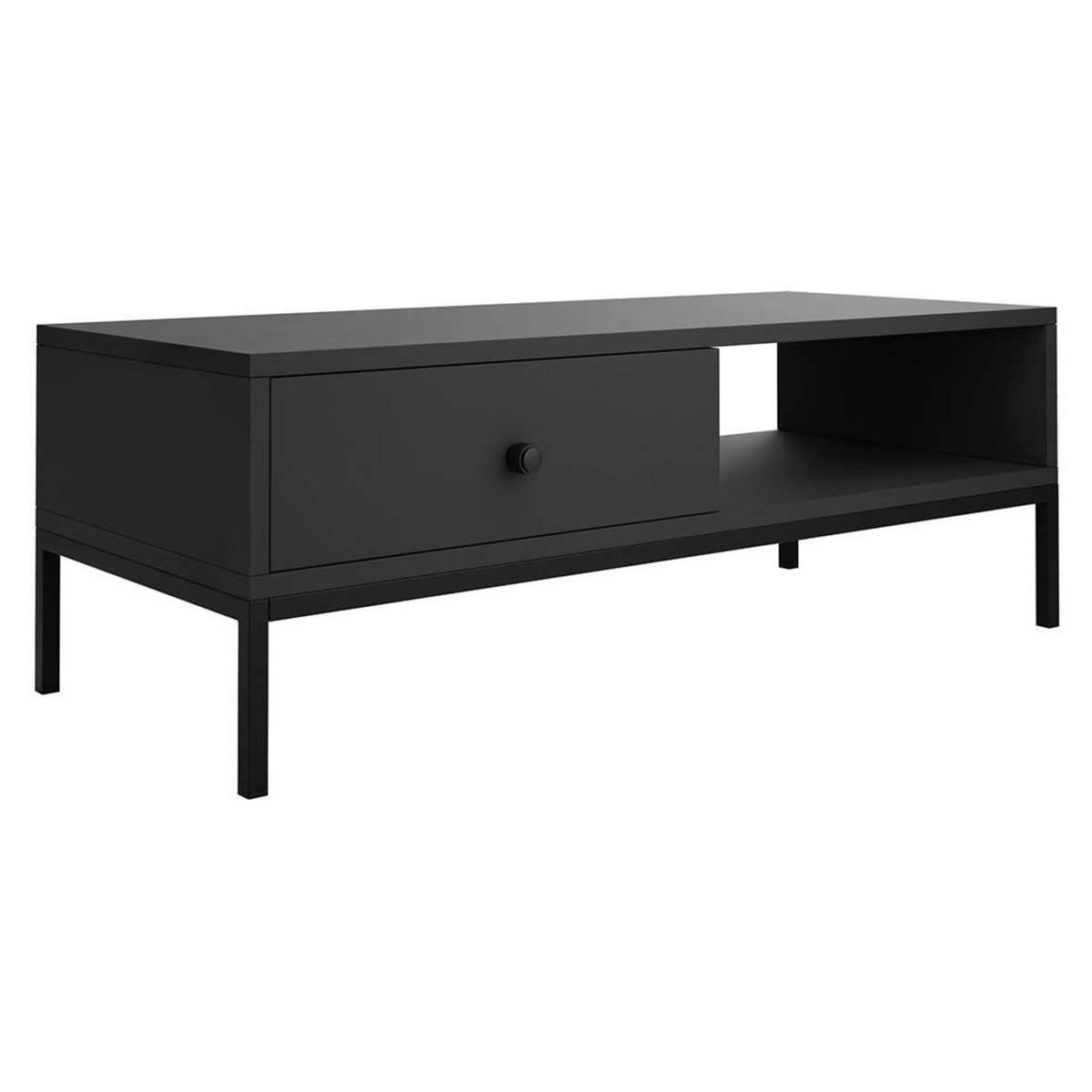 BEST MOBILIER Filipo - table basse - 1 tiroir et 1 niche - 90 cm