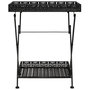 Voir la diapositive 2 : VIDAXL Table a the pliante Style vintage Metal 58 x 35 x 72 cm Noir