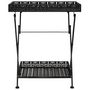 Voir la diapositive 2 : VIDAXL Table a the pliante Style vintage Metal 58 x 35 x 72 cm Noir