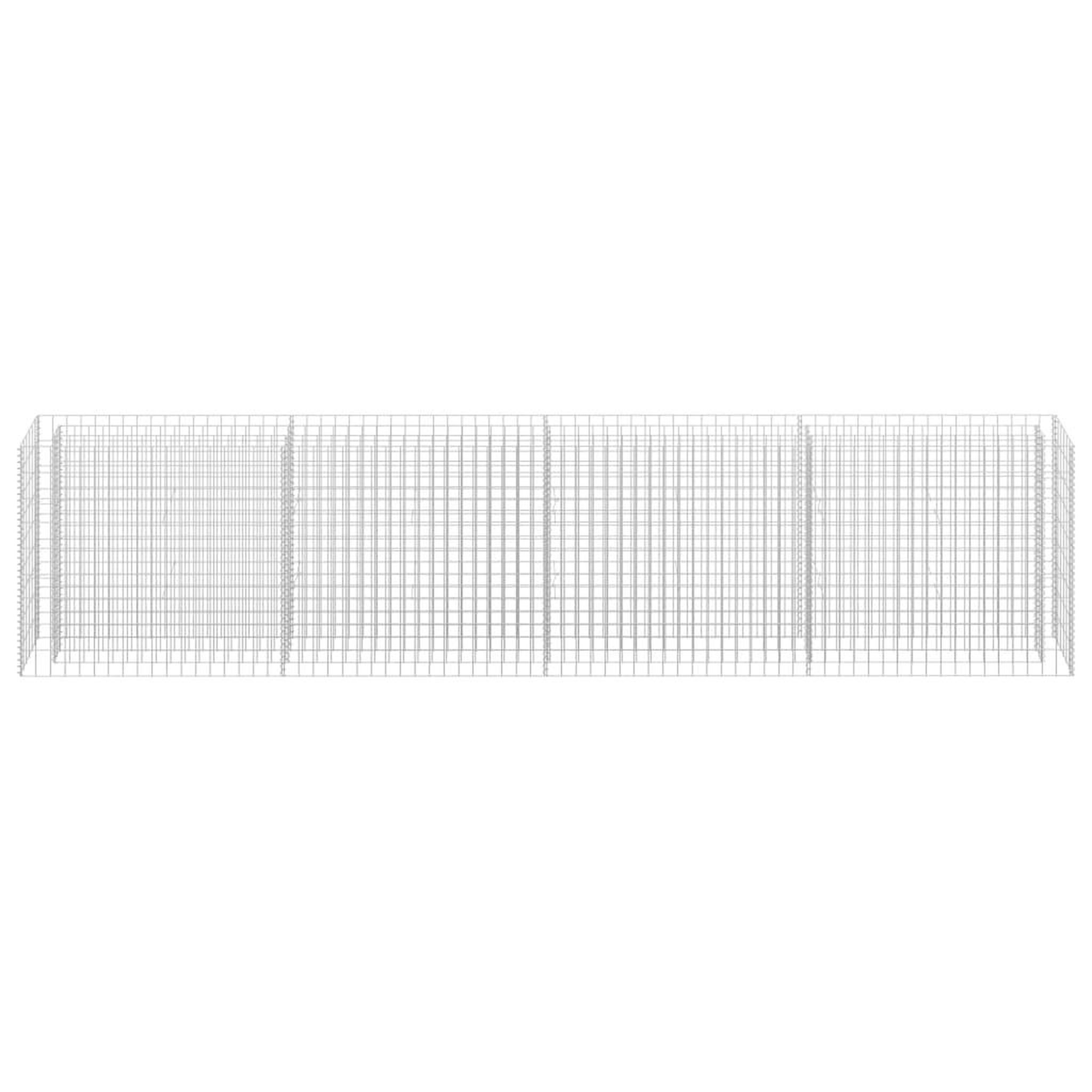 Voir la diapositive 4 : VIDAXL Lit sureleve a gabion Acier galvanise 360x30x90 cm