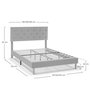 Voir la diapositive 5 : VS VENTA-STOCK Cadre de lit rembourré Rosi 30 cm, 150x190 cm, Gris clair