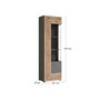 Voir la diapositive 6 : BEST MOBILIER Wexford - vitrine - gris et effet bois - 60x194 cm